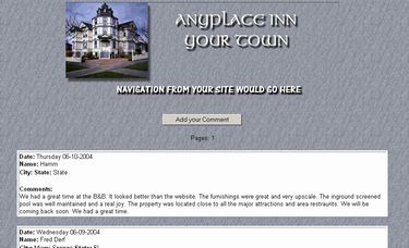 Customized nline guestbook for your website
